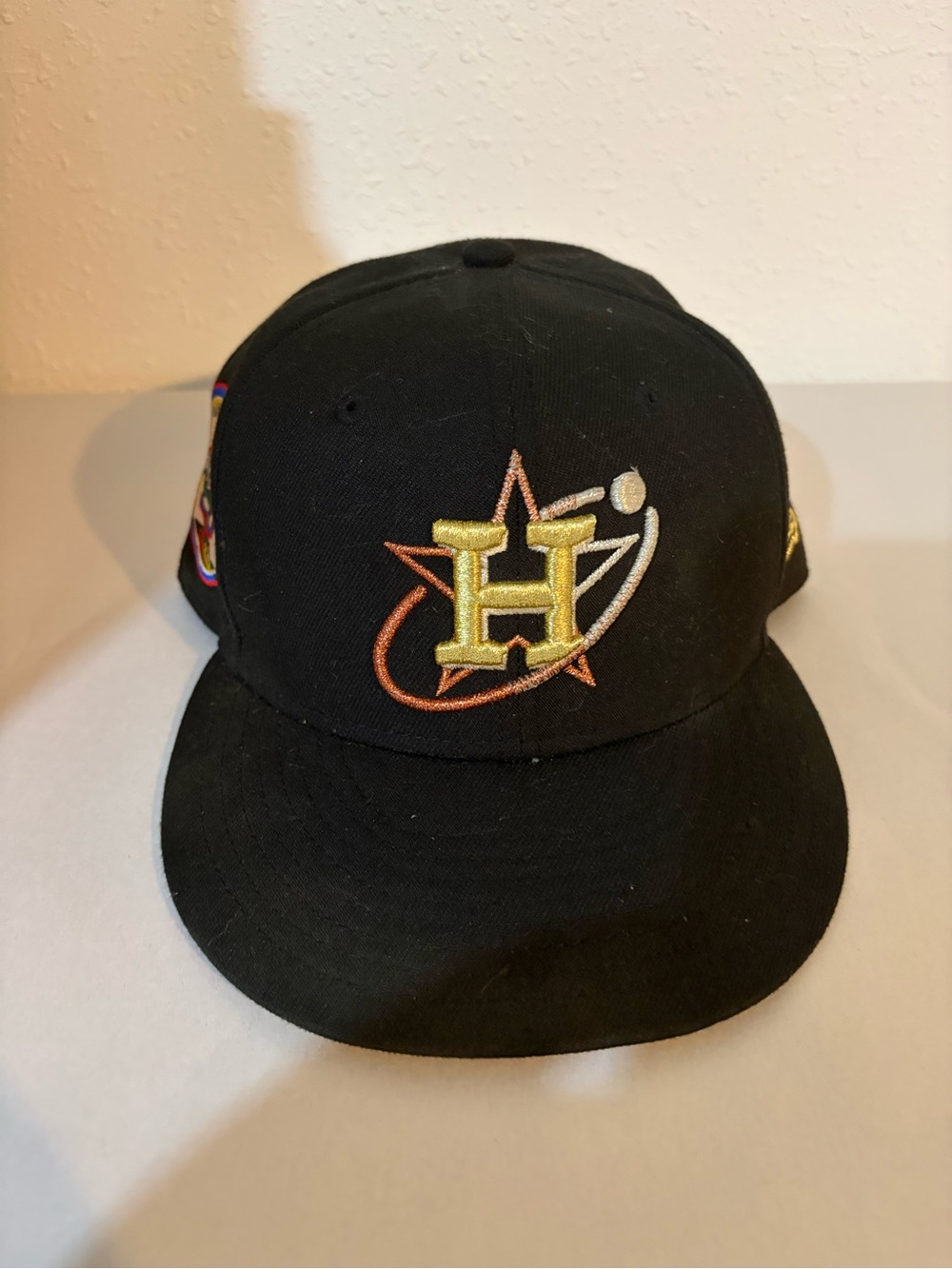 Houston Astros Black Baseball Cap - Gold & Orange Embroidered